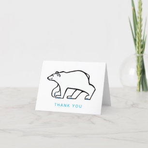 Cool POLAR BEAR- Animal lover- Arctic Wildlife - Thank You Card