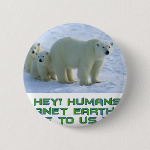 cool polar bear designs 2 inch round button