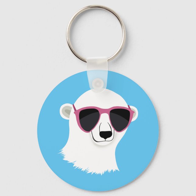 Cool Polar Bear Keychain (Front)