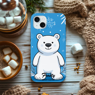 Cool Polar Bear Vibes - Cozy Winter Charm iPhone 15 Mini Case
