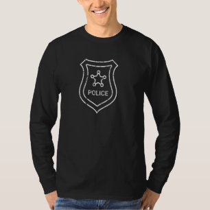 Cool Police Officer Badge Retired Police Inspector T-Shirt