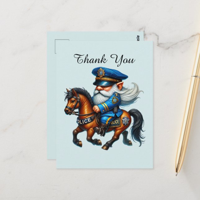 Cool Police thank you  Postcard (Front/Back In Situ)