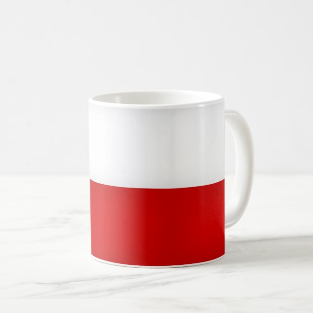 Cool Polish Flag Coffee Mug (Front Right)