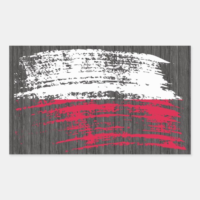 Cool Polish flag design Sticker (Front)
