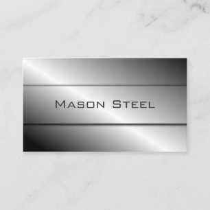 Cool Polished Steel Effect, Business Card