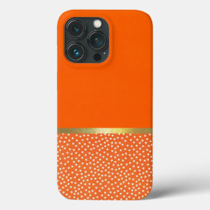 Cool Polka Dots Orange Popsicle design iPhone 13 Pro Case
