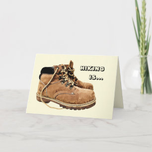 Cool Polygon Hiking Boots Greeting Card