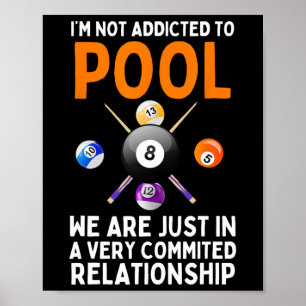 Cool Pool Art For Men Women Boys Billiard 8 Ball P Poster