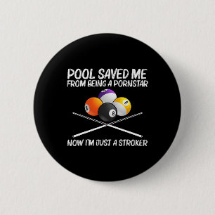 Cool Pool Billiards For Men Women 8 Ball Pool Play 2 Inch Round Button