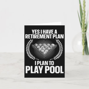 Cool Pool Design For Men Women Billiards Lover Poo Card