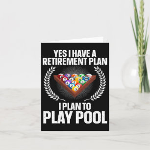 Cool Pool Design For Men Women Billiards Lover Poo Card