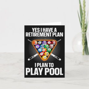 Cool Pool Design For Men Women Billiards Lover Poo Card
