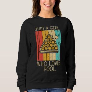 Cool Pool For Girls Kid Snooker Billiards 8 Ball P Sweatshirt