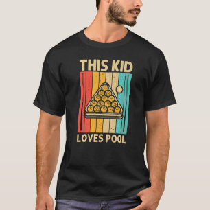 Cool Pool For Kids Boys Snooker Billiards 8 Ball P T-Shirt