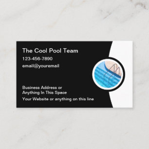 Cool  Pool Service Carte de visite Design Modèle