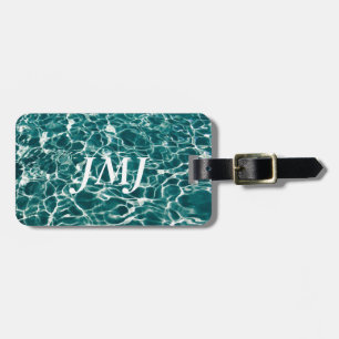 Cool Pool Waves Luggage Tag