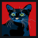 Cool pop art cat home office poster<br><div class="desc">design ywww.etsy.com/Shop/Mitkozh</div>