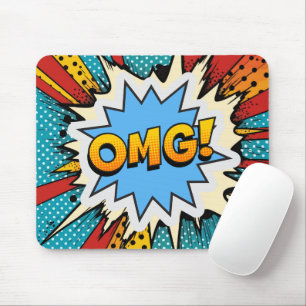 Cool pop art colourful Contemporary modern graffit Mouse Pad