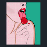 Cool Pop Art Woman Poster<br><div class="desc">Cool Pop Art Woman comics retro design by mark ashkenazi</div>