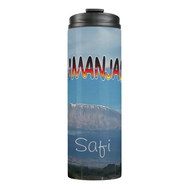 Cool Popular Walkable Climbable Mount Kilimanjaro  Thermal Tumbler (Front)