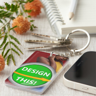 COOL ! Porte - clé - Rectangle acrylique (double f