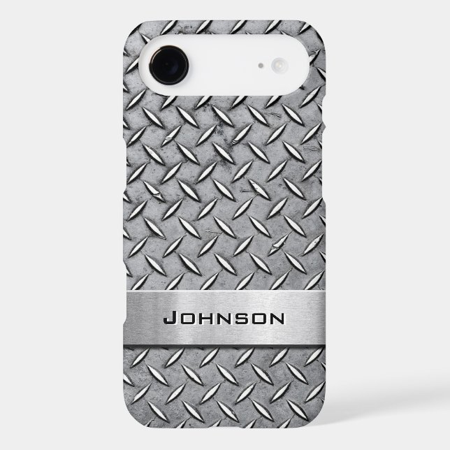 Cool Premium Diamond Cut Metallic Plate Pattern Case-Mate iPhone Case (Back)