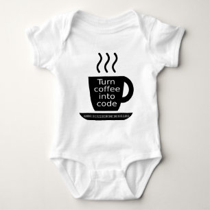 Cool Programmer Geek Coffee Addiction Baby Bodysuit