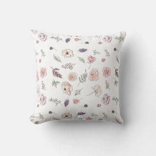 Cool Promotion Bohemian Chic Floral Boho Girl Throw Pillow