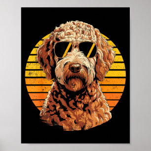 Cool proud doodle men women vintage dog lovers  poster