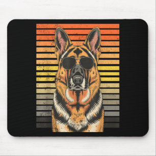 Cool proud german shepherd men women vintage dog mouse pad