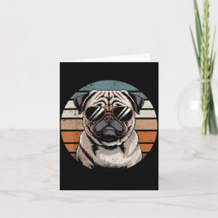 Cool Proud Pug Men Women Vintage Dog Owners  Card