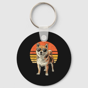 Cool Proud Shiba Inu Men Women Vintage Dog Owners Keychain