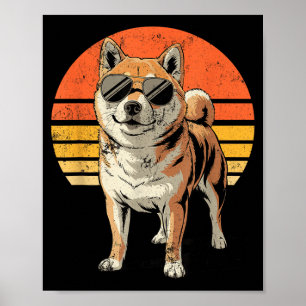 Cool Proud Shiba Inu Men Women Vintage Dog Owners Poster