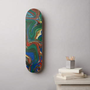 Cool Psychedelic Motif Skateboard
