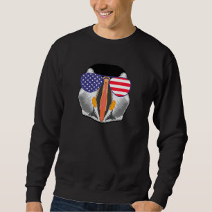 Cool Puffin Wearing Usa Flag Sunglasses Us America Sweatshirt