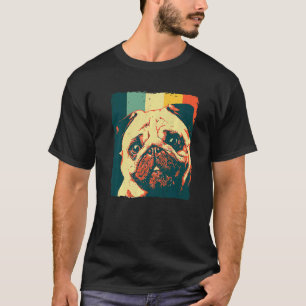 Cool Pug Black Pug Dog  Vintage 80s 90s T-Shirt