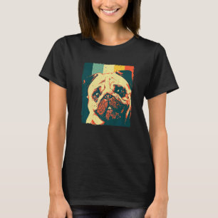 Cool Pug Black Pug Dog Vintage 80s 90s T-Shirt