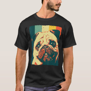 Cool Pug Black Pug Dog Vintage 80s 90s T-Shirt
