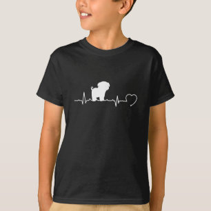 Cool Pug Dog Breed Heartbeat Puppy T-Shirt