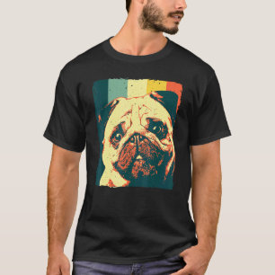 Cool Pug For Men Women Black Pug Dog Lovers Vintag T-Shirt