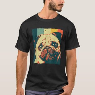 Cool Pug For Men Women Black Pug Dog Lovers Vintag T-Shirt