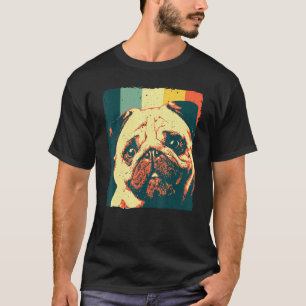 Cool Pug For Men Women Black Pug Dog Lovers Vintag T-Shirt