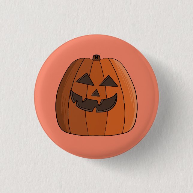 Cool Pumpkin 1 Inch Round Button (Front)