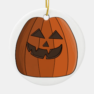 Cool Pumpkin Ceramic Ornament