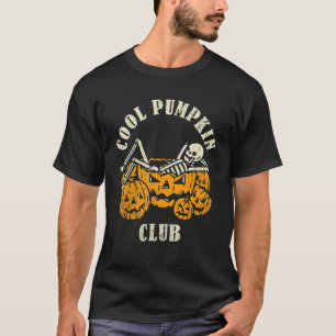 Cool Pumpkin Club Halloween Retro Pumpkin Face T-Shirt