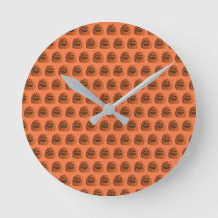 Cool Pumpkin Round Clock