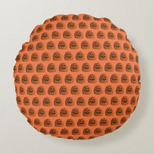Cool Pumpkin Round Pillow