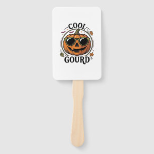 Cool Pumpkin Shirt Vintage Engraved Halloween Sung Hand Fan
