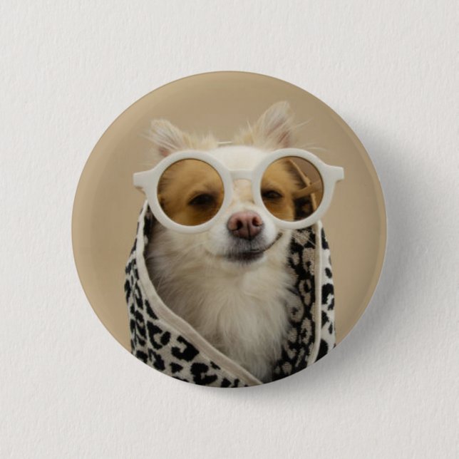 cool puppy 2 inch round button (Front)