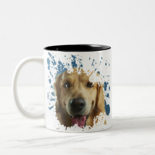 Cool Puppy Artwork Two-Tone Coffee Mug